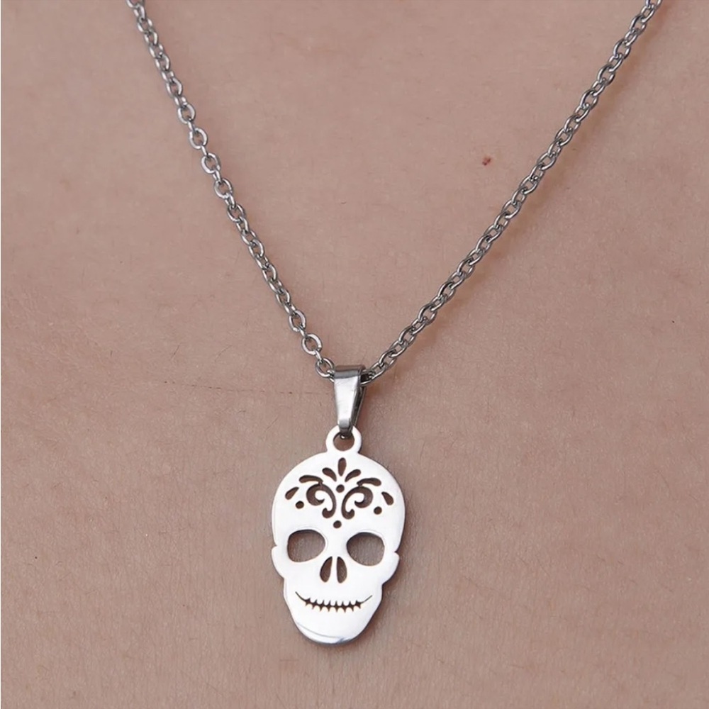 Silver Skull Necklace